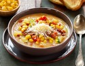 Chorizo, Grilled Corn and Potato Chowder